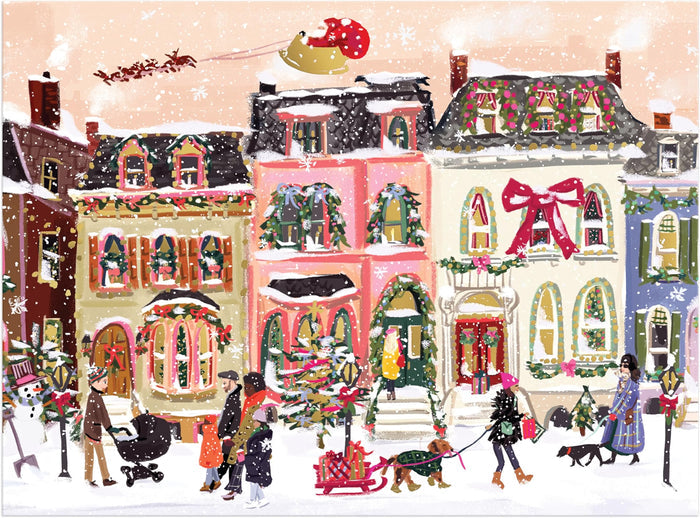 Snowfall on Main Street 1000 Piece Puzzle