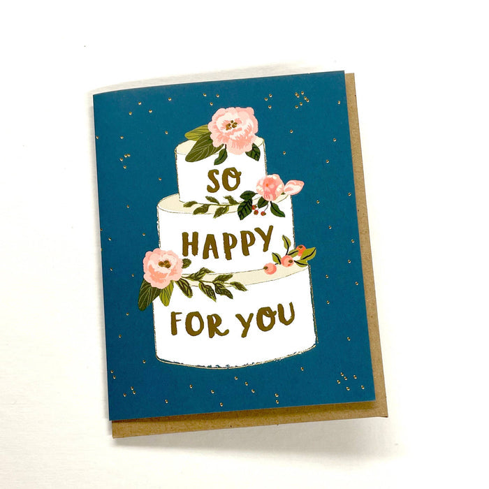 So Happy For You Goldfoil Wedding Card
