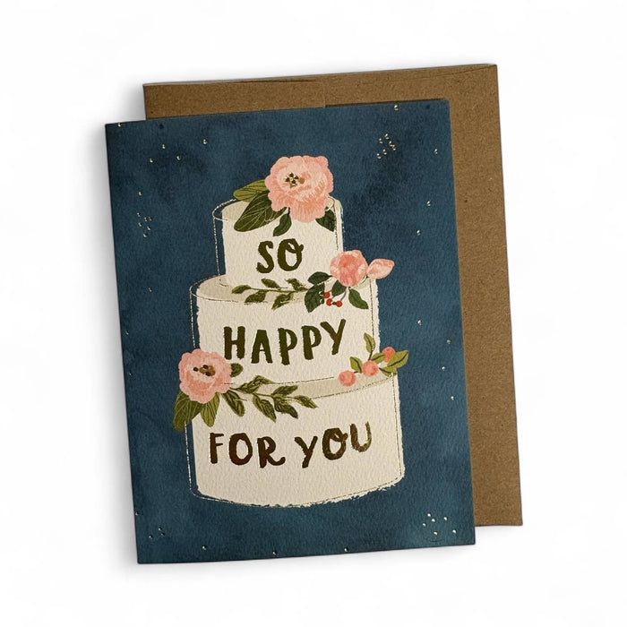 So Happy For You Goldfoil Wedding Card