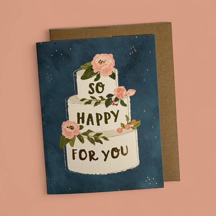 So Happy For You Goldfoil Wedding Card