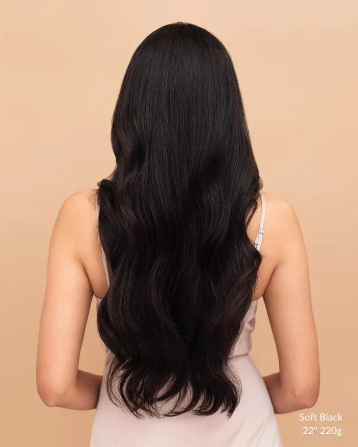 Soft Black (1C) 18" 190g - Clip-Ins