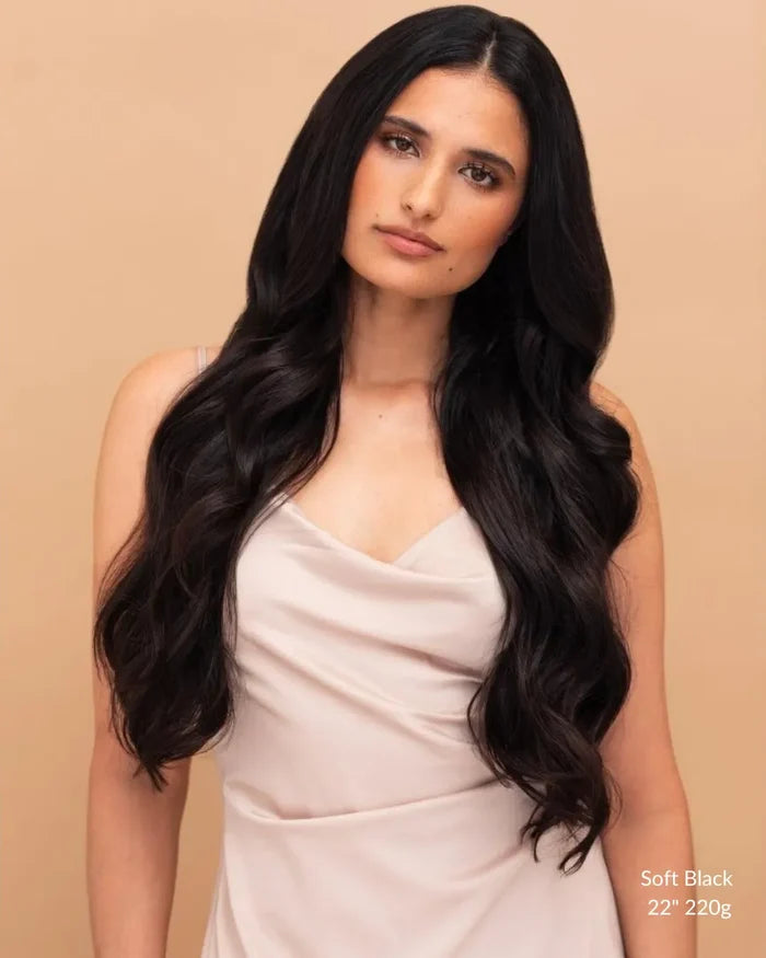 Soft Black (1C) 18" 190g - Clip-Ins