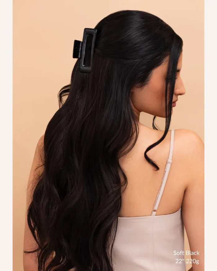 Soft Black (1C) 18" 190g - Clip-Ins