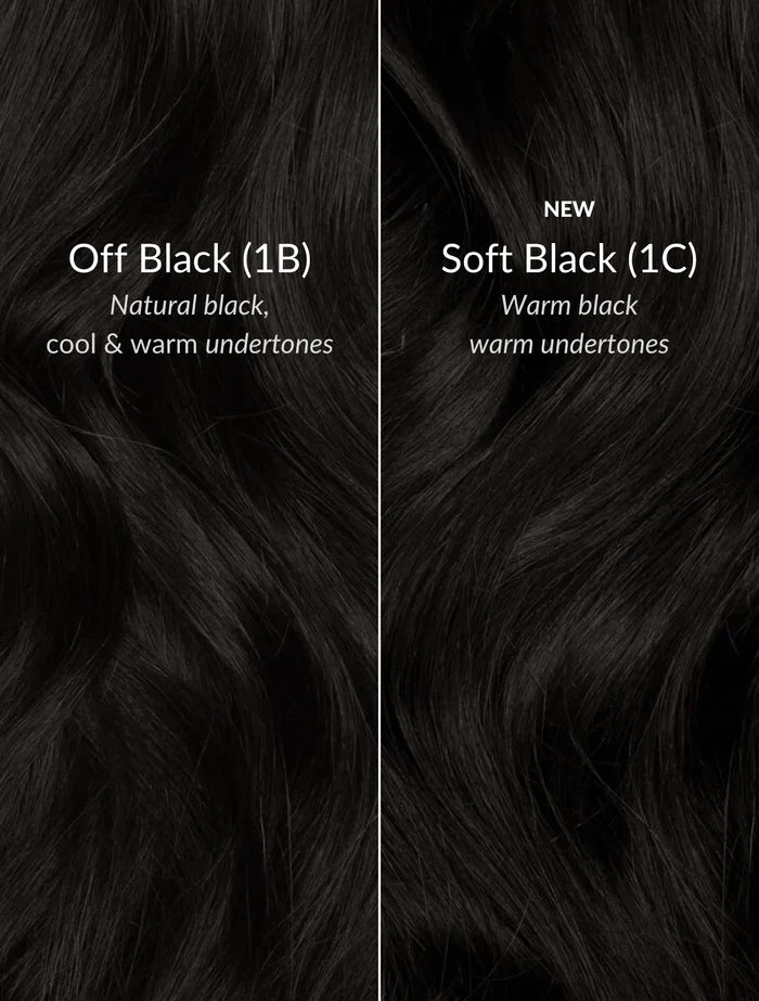 Soft Black (1C) 20" Single Weft - Clip-Ins