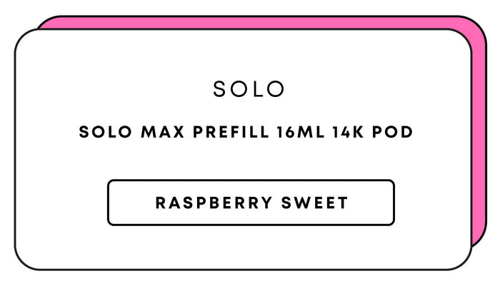 Solo Max Prefill 16mL 14k Pod | Raspberry Sweet-Image 1