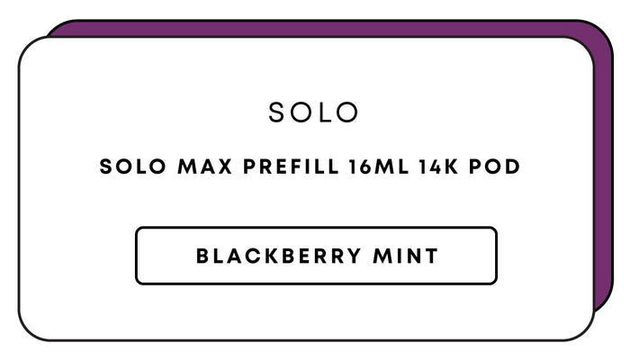 Solo Max Prefill 16mL 14k Pod | Blackberry Mint-Image 1