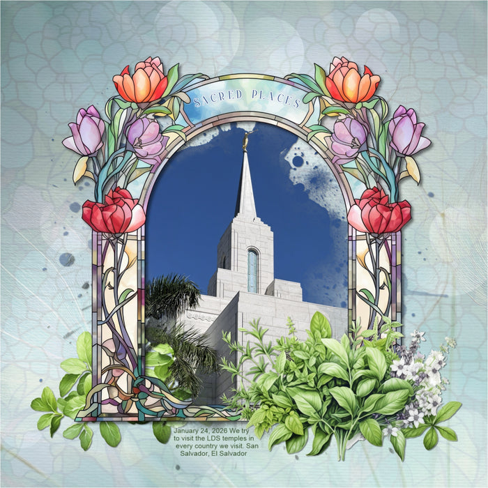 Stained Glass Decorative Frames 2 Digital Scrapbook Kit