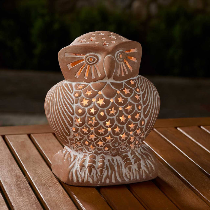Starlight Owl Terracotta Lantern (Local Pickup/Local Delivery Only)