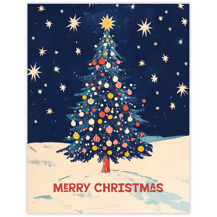 Starry Tree Christmas Card