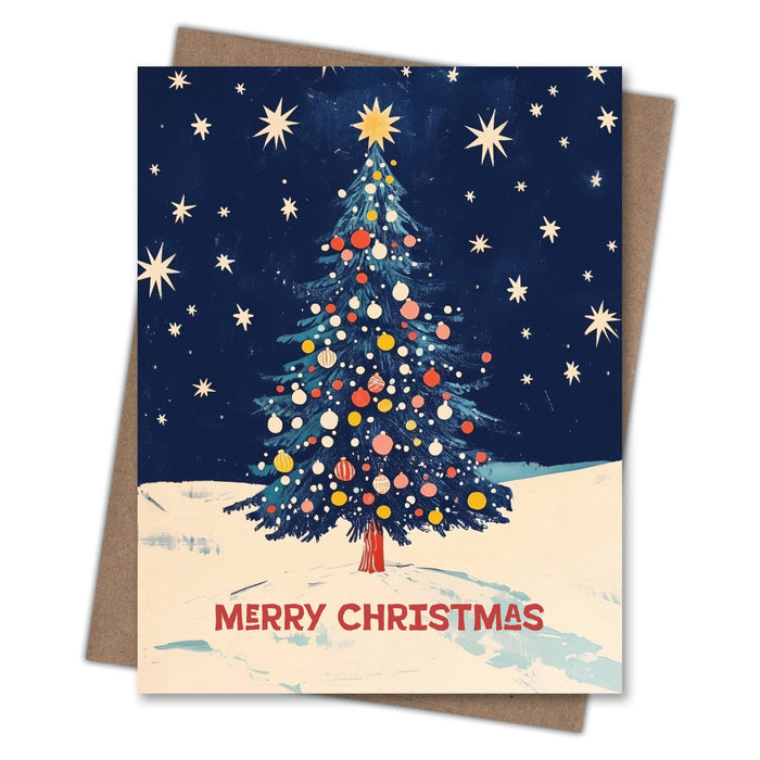 Starry Tree Christmas Card
