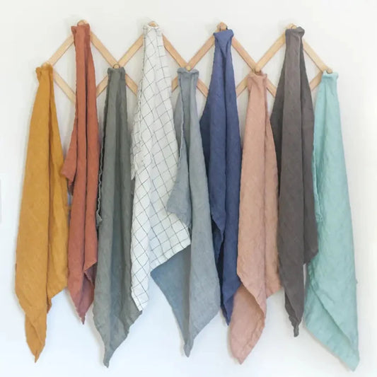 Stone Washed Linen Tea Towel- Assorted Colors- Sold Individually