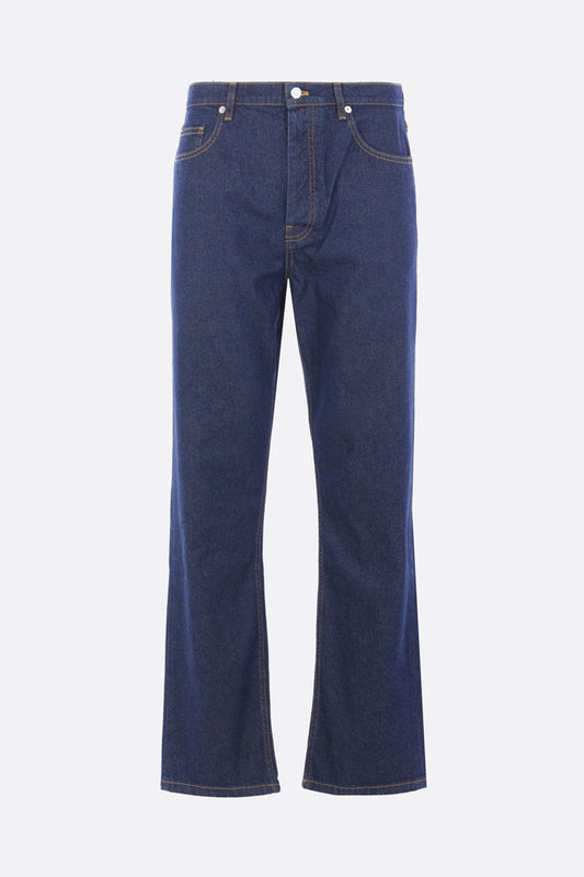straight-leg jeans in denim