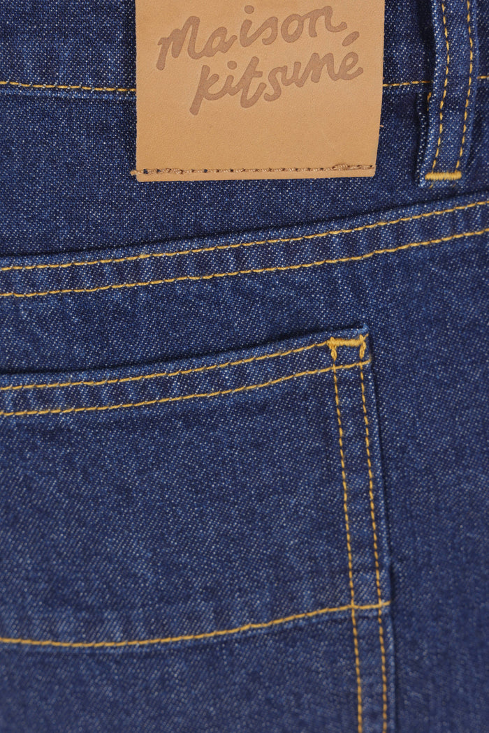 straight-leg jeans in denim