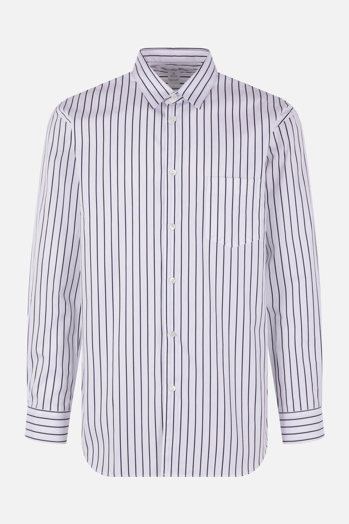 striped poplin shirt