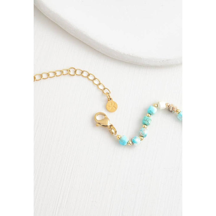 Strong Oak Turquoise Beaded Necklace
