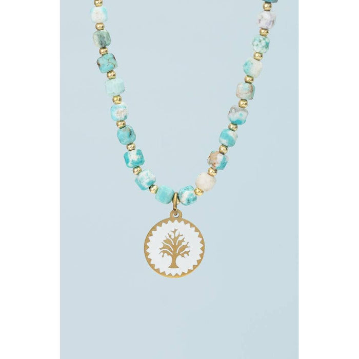 Strong Oak Turquoise Beaded Necklace