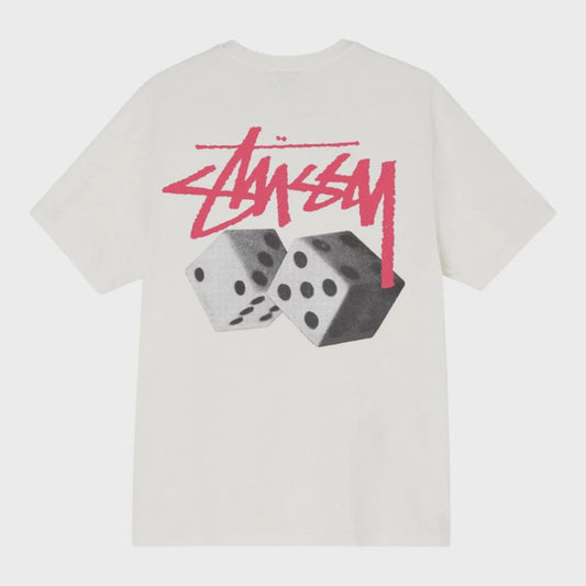 Stussy Roll The Dice Pigment Dyed Tee - Natural