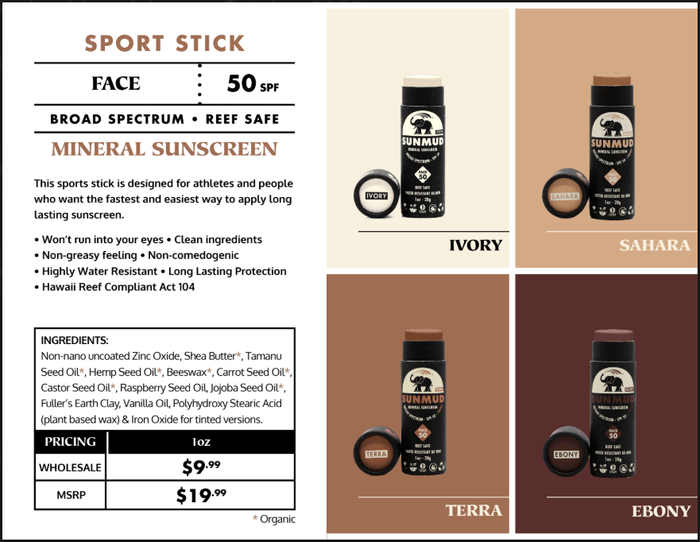 SunMud - Tinted Sports Stick SPF 50