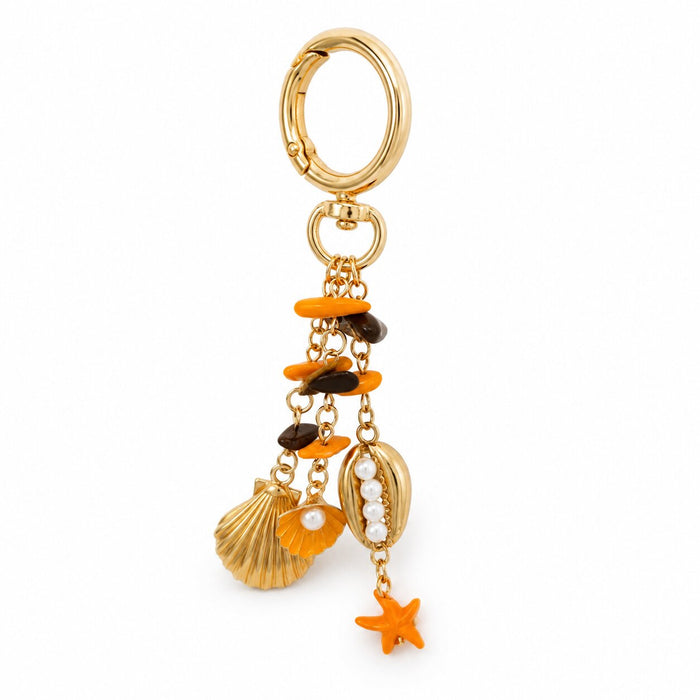 Sunset Shell Beads Bag Charm
