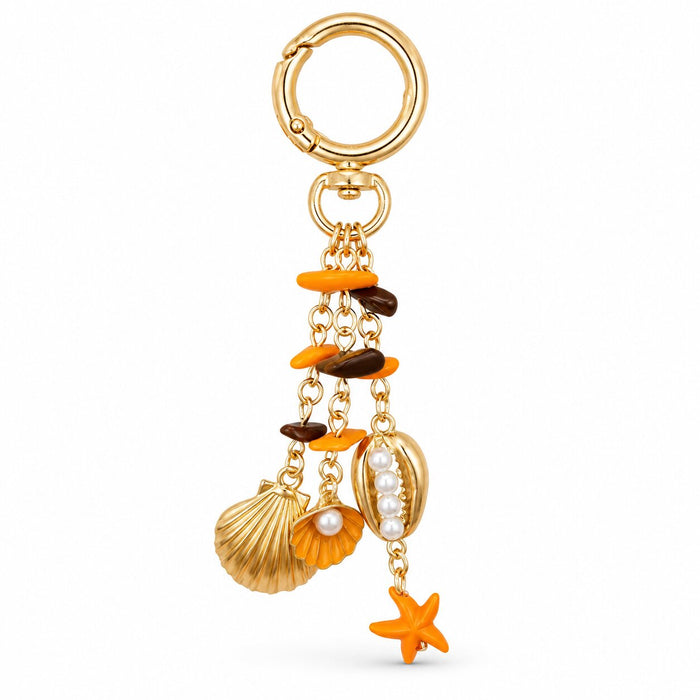 Sunset Shell Beads Bag Charm