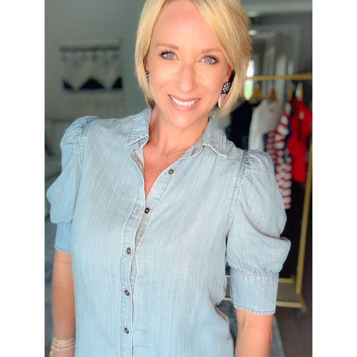 Sunwashed Chambray Button-Up