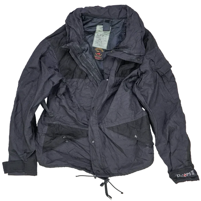 Tacs-Ops II Black Wet Weather Parka - Medium - Army & Outdoors - Parkas