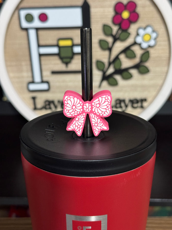 Talavera Bow Straw Charm