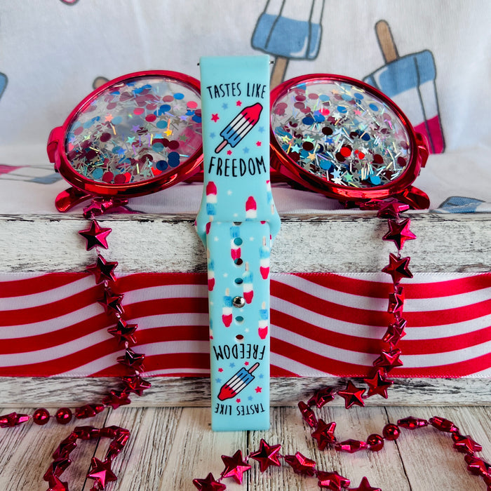 Tastes Like Freedom Print Silicone Band For Samsung Watch