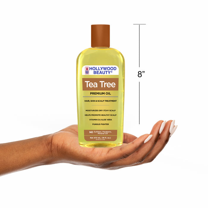 Tea Tree Premium Oil for Hair, Scalp, Skin, and Nails - 16 fl oz