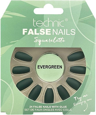 Technic False Nails Squareletto Evergreen