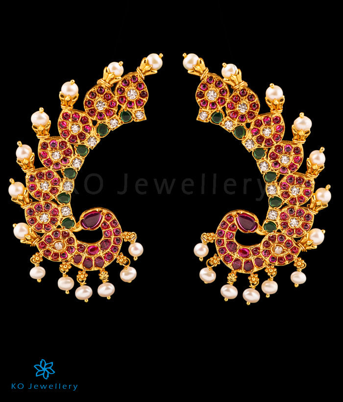 The Atyuha Silver Peacock EarCuffs