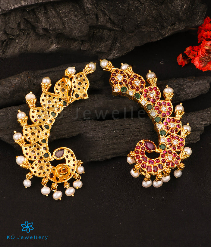 The Atyuha Silver Peacock EarCuffs