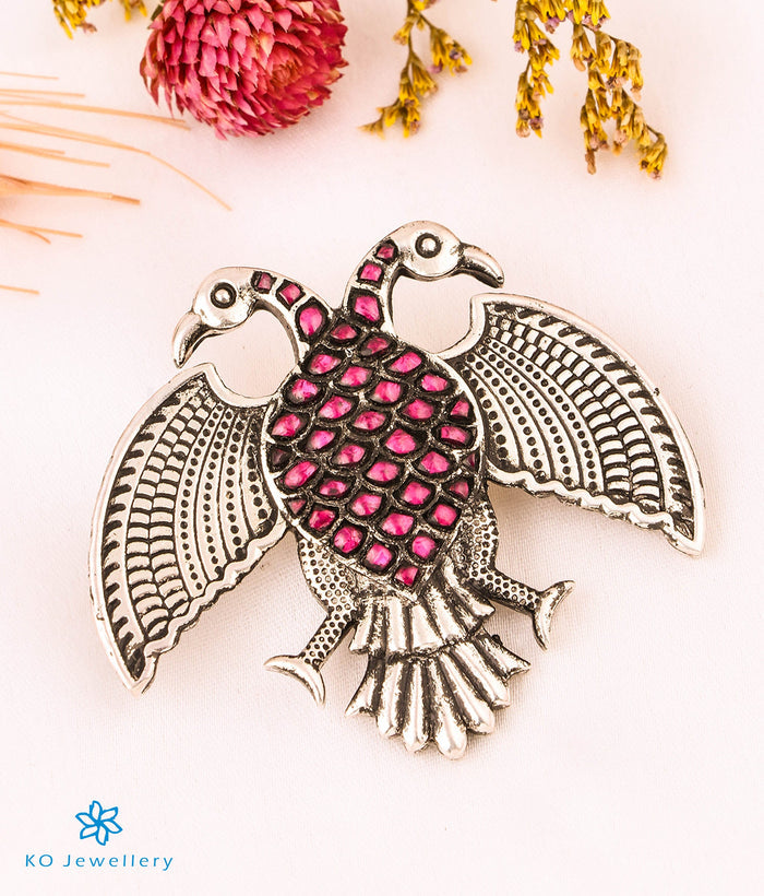 The Iruthalaipakshi Silver Gandaberunda Pendant (Oxidised)