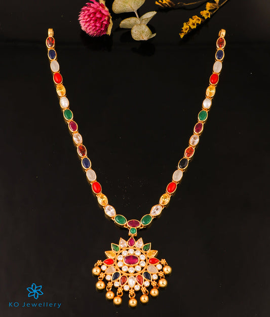 The Kshama Silver Navarathna Necklace