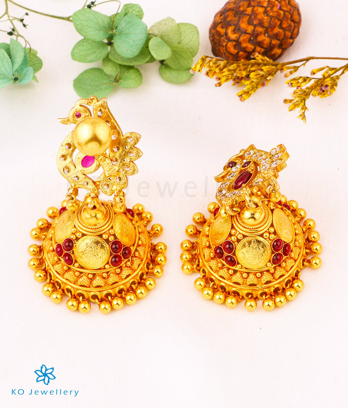 The Lohita Silver Peacock Jhumka