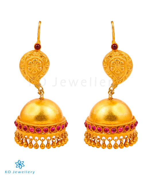 The Madona Silver Kempu Jhumka