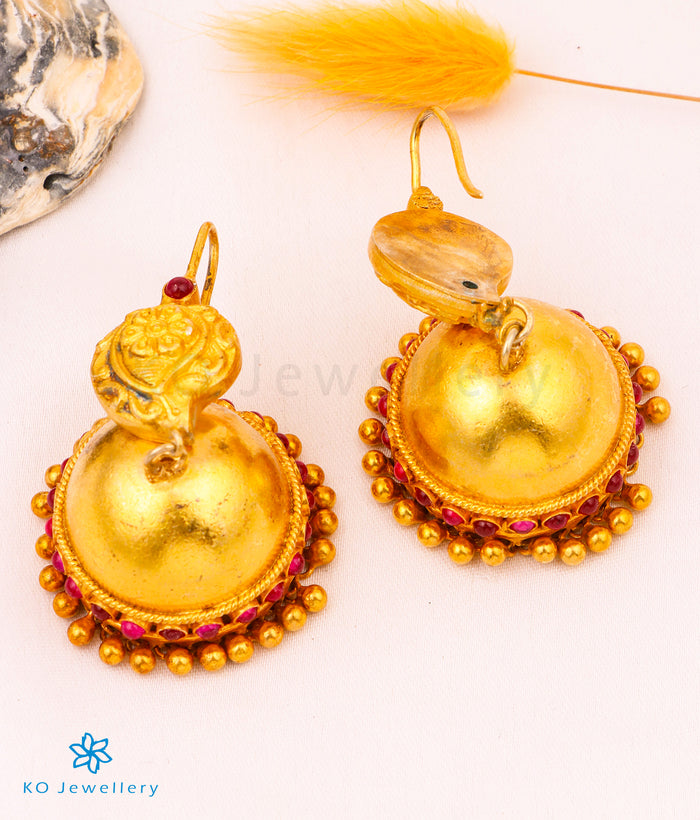 The Madona Silver Kempu Jhumka