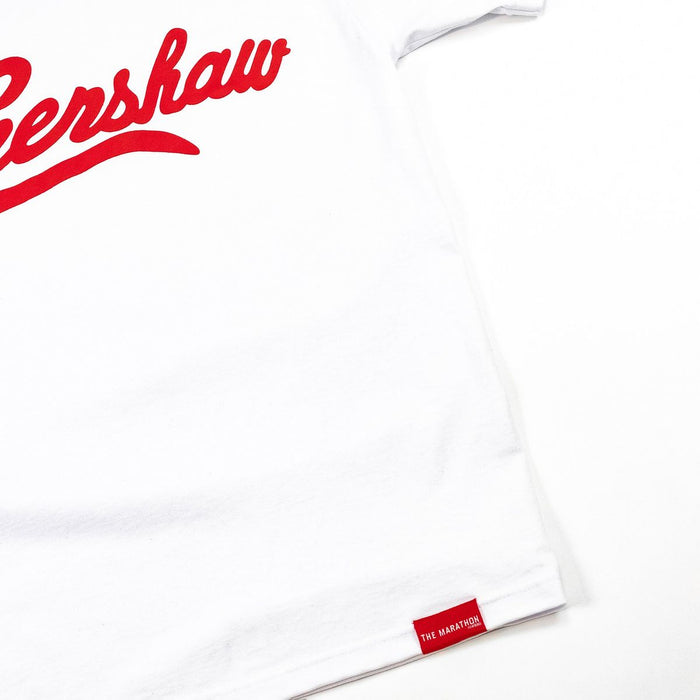 The Marathon Clothing Limited Edition Crenshaw Tee - White/Red - Stylish urban streetwear t-shirt with iconic Crenshaw design