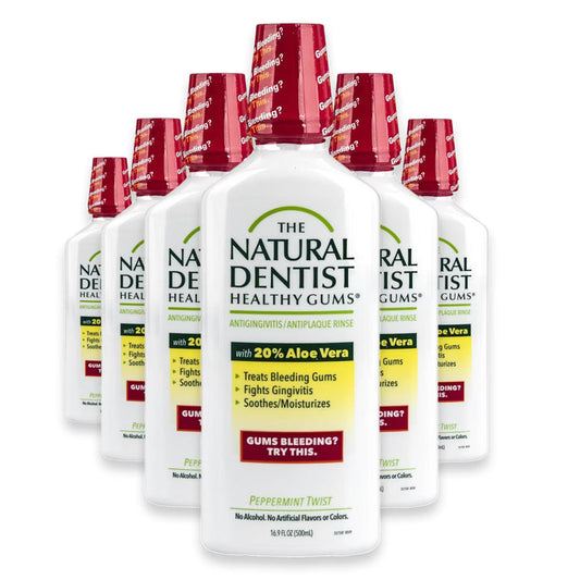 The Natural Dentist Healthy Gums Antigingivitis Rinse Peppermint, 16.9 oz – 6 Pack