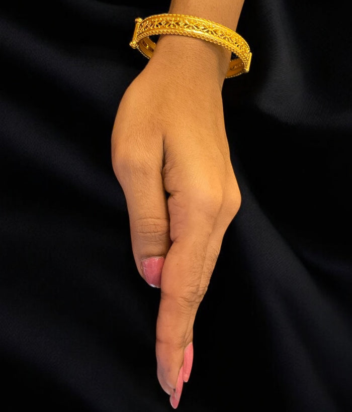 The Tapti Silver Designer Filigree Bracelet-Single (Size /2.2/2.4/2.6/2.8)