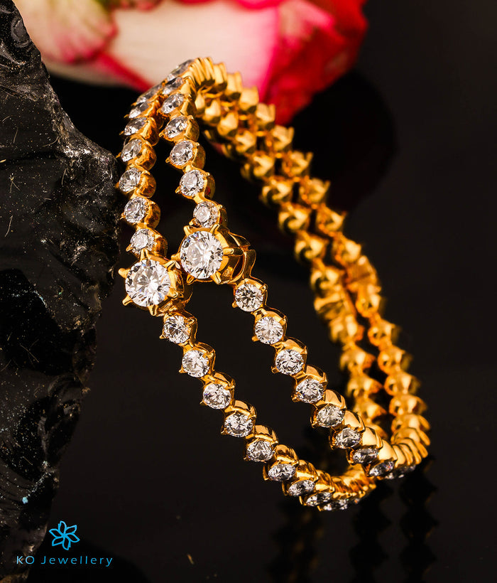The Vaibhava Silver Solitaire Bracelet -Single(Size 2.8)