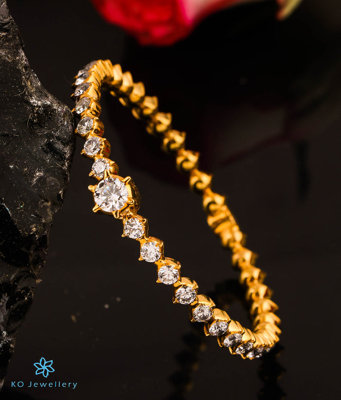 The Vaibhava Silver Solitaire Bracelet -Single(Size 2.8)