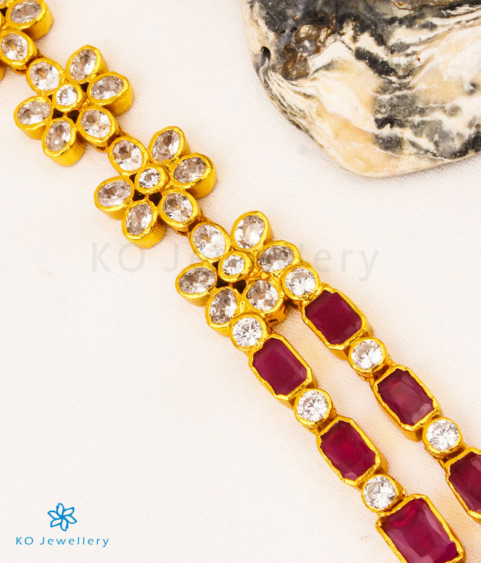 The Yamini Silver Necklace (Red)