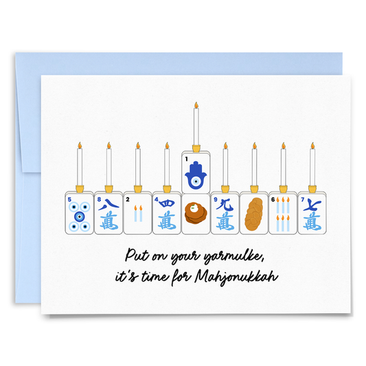 Time for Mahjonukkah Hanukkah Card