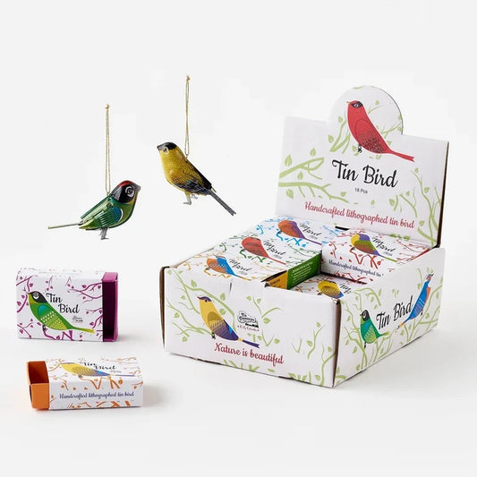 Tiny Tin Bird Ornament (Assorted)