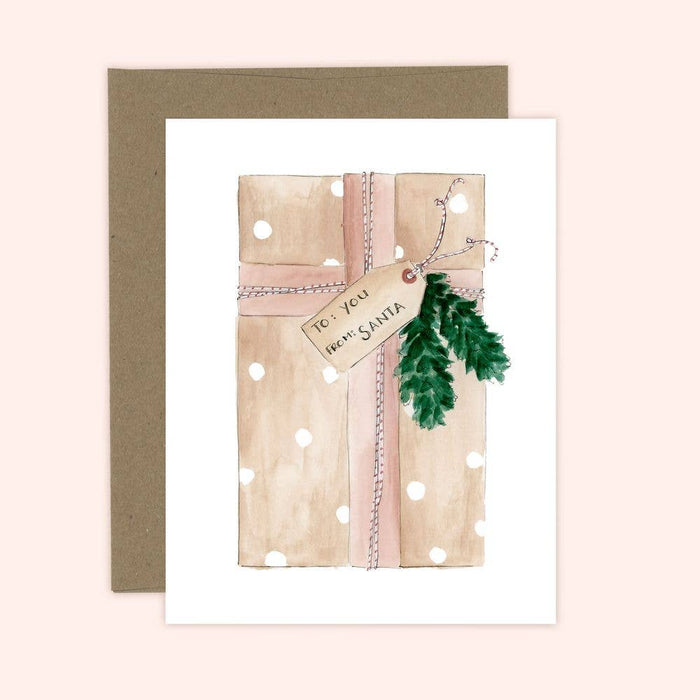 To you, from Santa - Christmas Holiday Greeting Card - Magnolia Lane co. Home + Garden + Gift