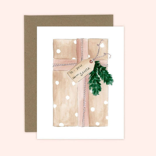 To you, from Santa - Christmas Holiday Greeting Card - Magnolia Lane co. Home + Garden + Gift