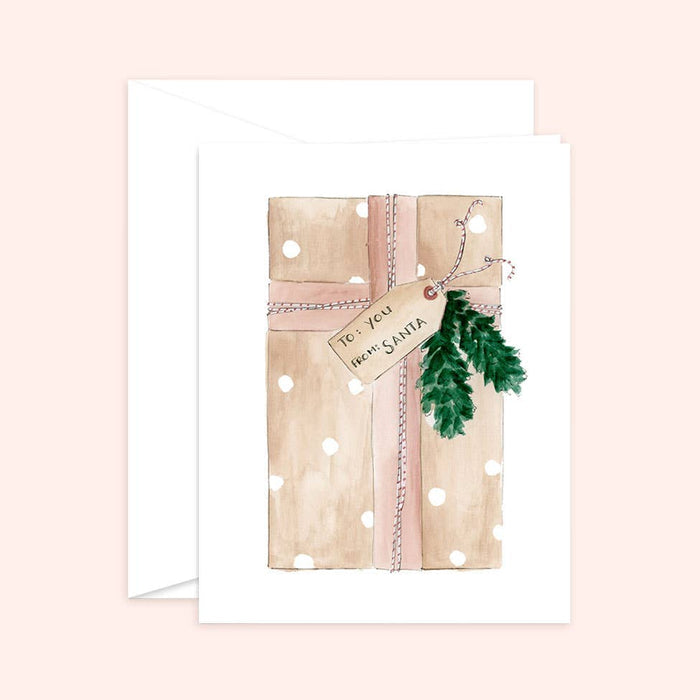 To you, from Santa - Christmas Holiday Greeting Card - Magnolia Lane co. Home + Garden + Gift