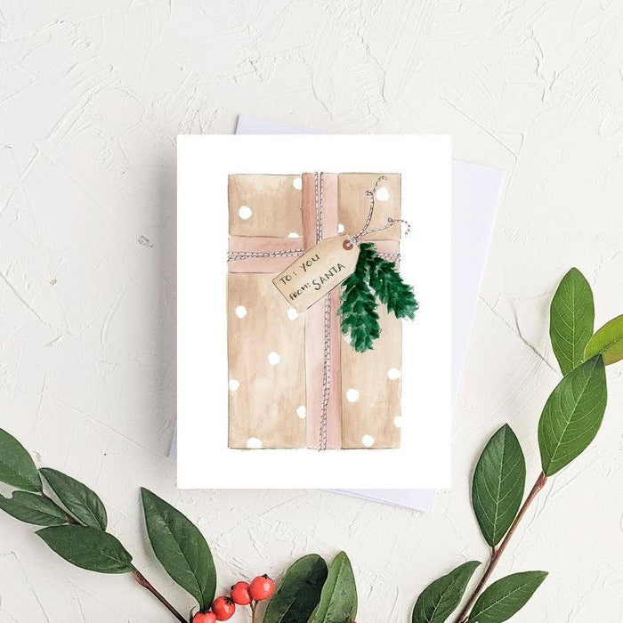 To you, from Santa - Christmas Holiday Greeting Card - Magnolia Lane co. Home + Garden + Gift