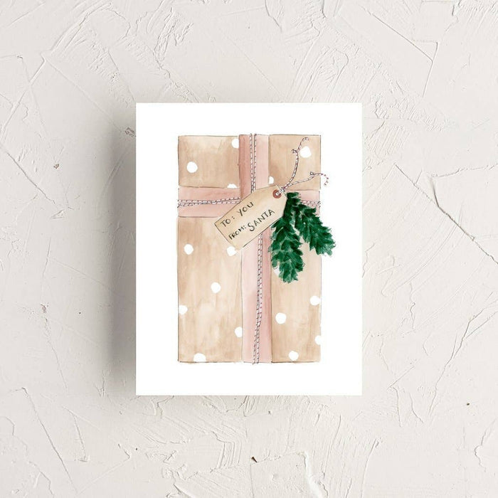 To you, from Santa - Christmas Holiday Greeting Card - Magnolia Lane co. Home + Garden + Gift